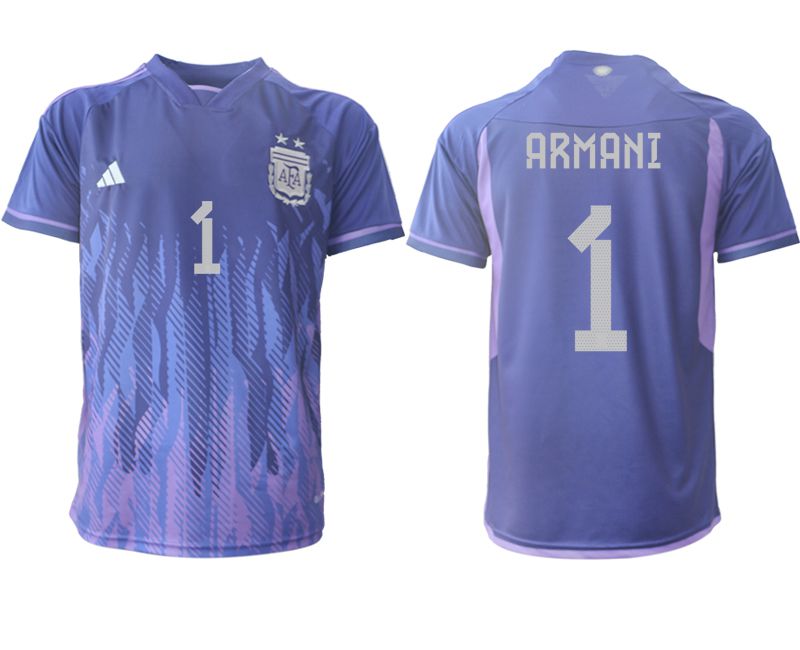 Men 2022 World Cup National Team Argentina away aaa version purple #1 Soccer Jersey->->Soccer Country Jersey